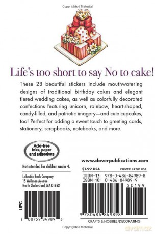 Beautiful Cakes Stickers (Dover Stickers) - Teresa Goodridge [KSIĄŻKA]