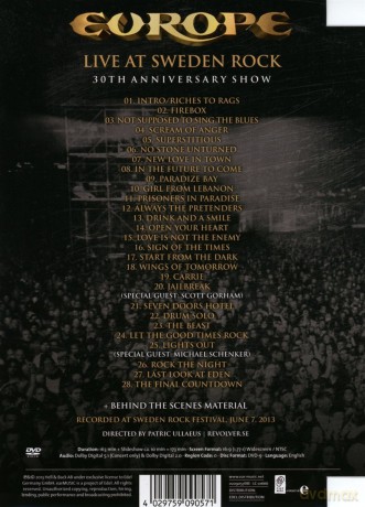 Europe: Live At Sweden Rock [DVD]