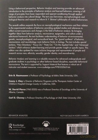 Behavior Analysis and Learning: A Biobehavioral Approach International Student Edition - Erin B. Rasmussen [KSIĄŻKA]