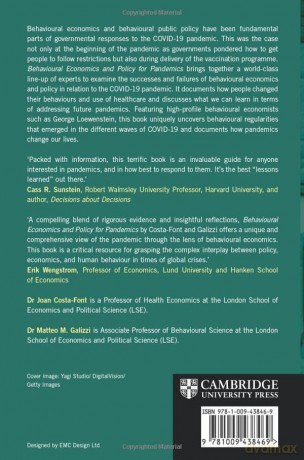 Behavioural Economics and Policy for Pandemics: Insights from Responses to COVID-19 - Joan Costa-Font [KSIĄŻKA]