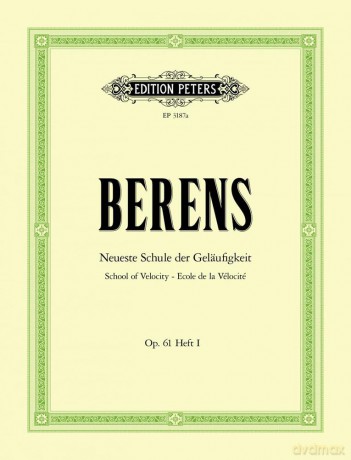 Berens: School of Velocity Op.61 Vol.1 (Piano Solo) (EP3187A) - Hermann Berens [KSIĄŻKA]