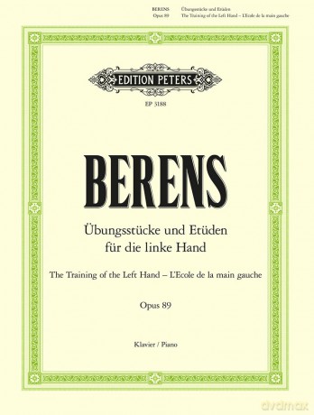 Berens: Training the Left Hand Op.89 (Piano Solo) (EP3188) (Edition Peters) - Berens Hermann [KSIĄŻKA]