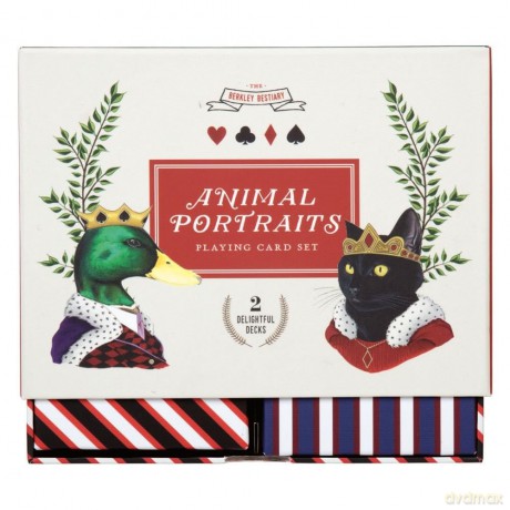 Berkley Bestiary Anmial Portraits Playing Card Set - Berkley Illustration [KALENDARZ]