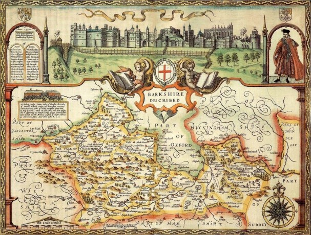 Berkshire Historical Map 1000 Piece Jigsaw Puzzle (1610). Free print! [GRA]