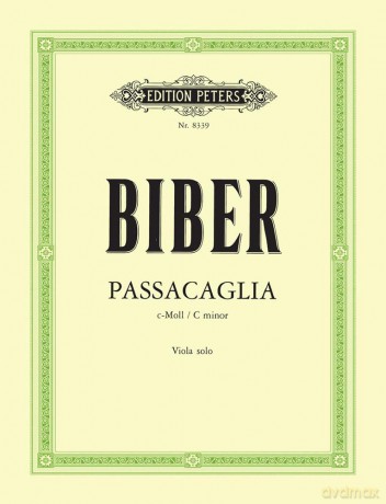 Biber: Passacaglia in C minor (Violin Solo) (EP8339): Sheet (Edition Peters) - Heinrich Ignaz Franz Von Biber [KSIĄŻKA]