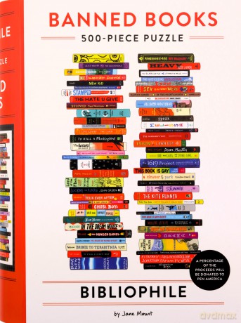 Bibliophile Banned Books 500-Piece Puzzle - Jane Mount [PUZZLE]