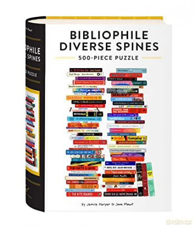 Bibliophile Diverse Spines 500-Piece Puzzle - Jamise Harper [PUZZLE]