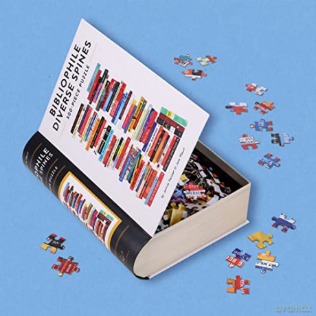 Bibliophile Diverse Spines 500-Piece Puzzle - Jamise Harper [PUZZLE]