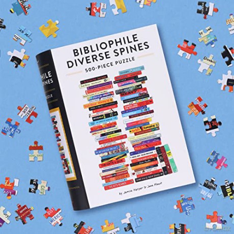 Bibliophile Diverse Spines 500-Piece Puzzle - Jamise Harper [PUZZLE]