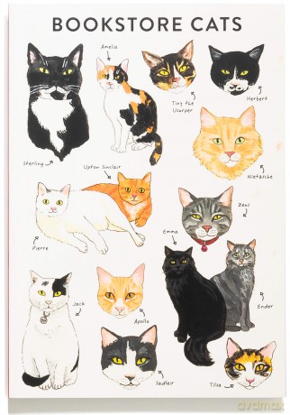 Bibliophile Flexi Journal: Bookstore Cats - Jane Mount [KALENDARZ]