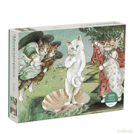 Birth of Venus Meowsterpiece of Western Art 1000 Piece Puzzle - Galison [PUZZLE]