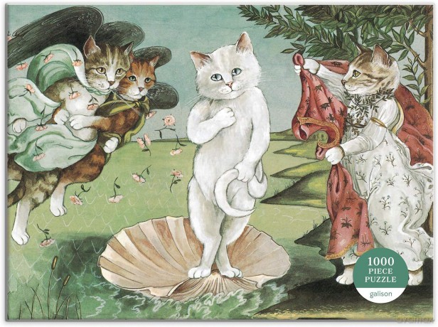 Birth of Venus Meowsterpiece of Western Art 1000 Piece Puzzle - Galison [PUZZLE]