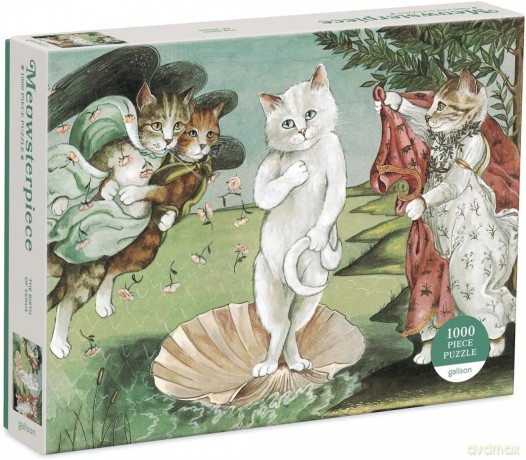 Birth of Venus Meowsterpiece of Western Art 1000 Piece Puzzle - Galison [PUZZLE]