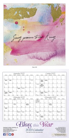 Bless This Year Celebrating the Word of God 2023 16-Month (WALL 16 MONTH) - Rachel Henrick [KALENDARZ]