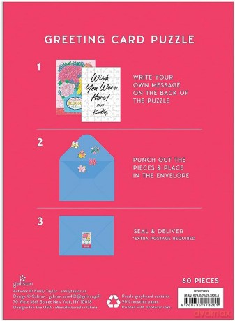 Blooms of Love Greeting Card Puzzle - Galison [PUZZLE]
