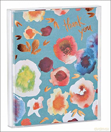 Blooms Thank You Notecard Set: In Portable Acetate Box - Kelly Ventura [KSIĄŻKA]