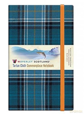 Blue Loch Waverley Tartan Notebook/Journal: Large: 21 x 13cm (Waverley Scotland Tartan Cloth Commonplace Notebook/Journal) - Waverley Books [KSIĄŻKA]
