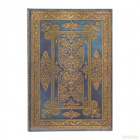 Blue Luxe (Luxe Design) Midi Lined Hardback Journal (Elastic Band Closure) - Paperblanks [KALENDARZ]
