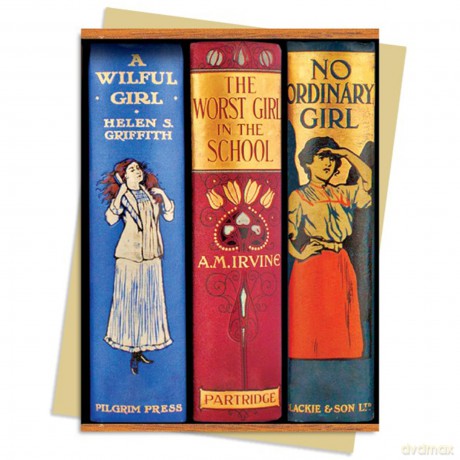 Bodleian: Book Spines Great Girls Greeting Card Pack: Pack of 6 (Greeting Cards) - Flame Tree Studio [KSIĄŻKA]