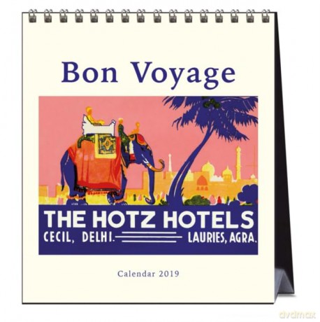 Bon Voyage Vintage Hotel Labels 2019 Cal (Illustration) - Unknown [KSIĄŻKA]