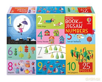 Book and Jigsaw Numbers (Usborne Book and Jigsaw): 1 - Kate Nolan [KSIĄŻKA]