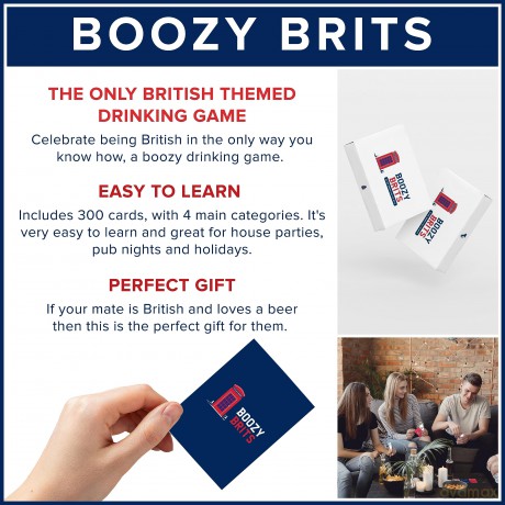 BOOZY BRITS Games for Adults, Party Games, Hen Do's, Stag Nights and Students [KSIĄŻKA]