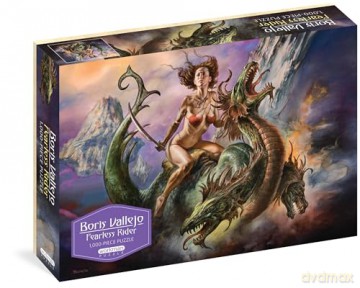 Boris Vallejo Fearless Rider 1,000-Piece Puzzle: for Adults Fantasy Dragon Gift Jigsaw 26 3/8" x 18 7/8" [KSIĄŻKA]