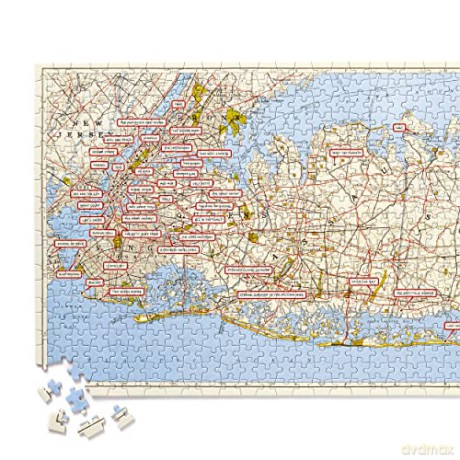 Brass Monkey 9780735373655 NYC Map 1,000 Piece Panoramic Puzzle - Brass Monkey [PUZZLE]