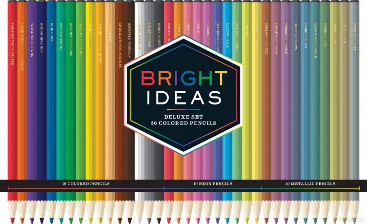 Bright Ideas Deluxe Colored Pencil Set: 36 Colored Pencils - Chronicle Books [KALENDARZ]