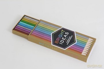 Bright Ideas Metallic Colored Pencils: 10 Colored Pencils - Chronicle Books [KALENDARZ]