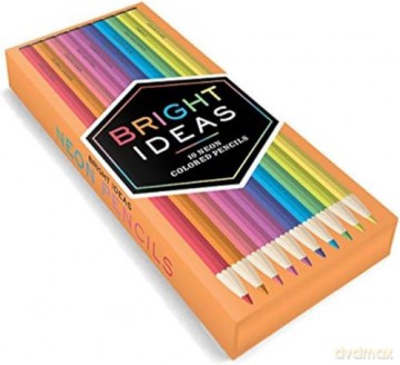 Bright Ideas Neon Colored Pencils: 10 Colored Pencils - Chronicle Books [KALENDARZ]