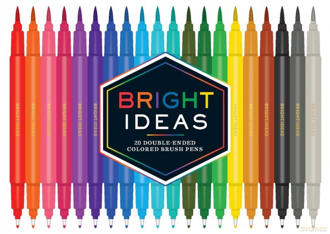 Bright Ideas: 20 Double-Ended Colored Brush Pens: 20 Colored Pens - Chronicle Books [KALENDARZ]