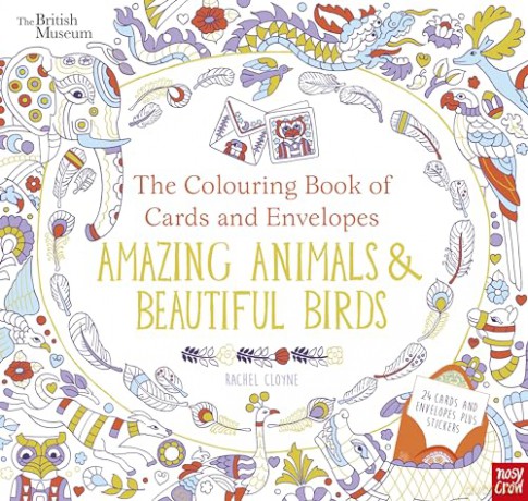 British Museum: The Colouring Book of Cards and Envelopes: Amazing Animals and Beautiful Birds (Colouring Cards and Envelopes Series) - Rachel Cloyne [KSIĄŻKA]