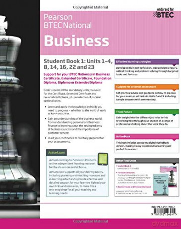 BTEC Nationals Business Student Book 1 + Activebook: For the 2016 specifications (BTEC Nationals Business 2016) - Jenny Phillips [KSIĄŻKA]