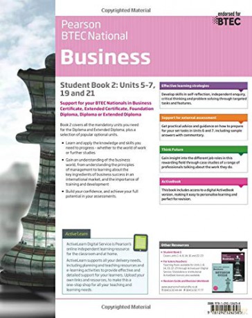 BTEC Nationals Business Student Book 2 + Activebook: For the 2016 specifications (BTEC Nationals Business 2016) - Catherine Richards [KSIĄŻKA]