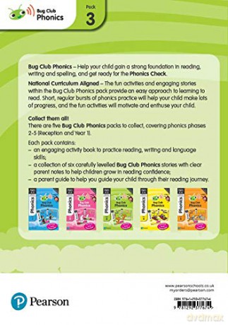 Bug Club Phonics Learn at Home Pack 3, Phonics Sets 7-9 for ages 4-5 (Six stories + Parent Guide + Activity Book) - Rhona Johnston [KSIĄŻKA]