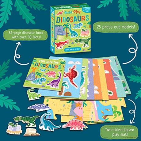 Build and Play Dinosaurs: Book and Play Set with 25 Prehistoric Models to Make (Build and Play Kit) - Imagine That [KSIĄŻKA]