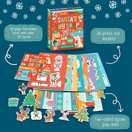 Build and Play Santa's Toy Shop: Book and Play Set with 36 Christmas Models to Make (Build and Play Kit) - Imagine That [KSIĄŻKA]