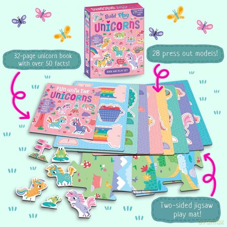 Build and Play Unicorns: Book and Play Set with 28 Magical Models to Make (Build and Play Kit) - Imagine That [KSIĄŻKA]