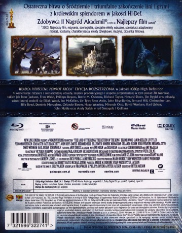 Władca Pierścieni Powrót Króla edycja rozszerzona (steelbook)  [2Blu-Ray]