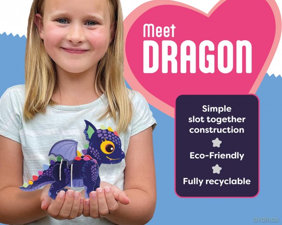 Build Your Own Baby Dragon - Comes with Accessories and Trinket Chest! - Eco Friendly Cardboard Craft Kit - Ages 4+ [KSIĄŻKA]