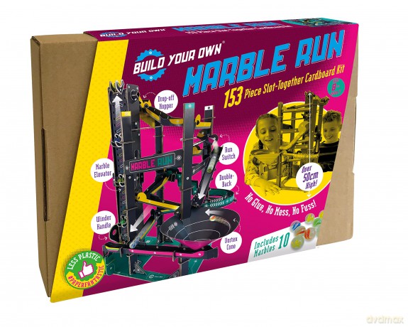 Build Your Own Cardboard Marble Run - Includes x10 Swirly Glass Marbles - Eco Friendly Cardboard Craft Kit - Ages 10+ [KSIĄŻKA]