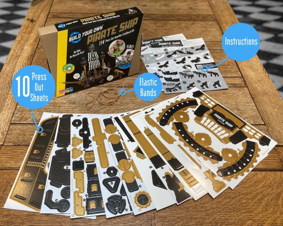 Build Your Own Exploding Pirate Ship - Eco Friendly Cardboard Craft Kit - Ages 8+ [KSIĄŻKA]