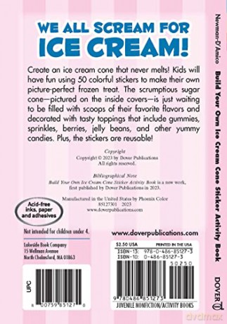 Build Your Own Ice Cream Cone Sticker Activity Book - Fran Newman-D'Amico [KSIĄŻKA]