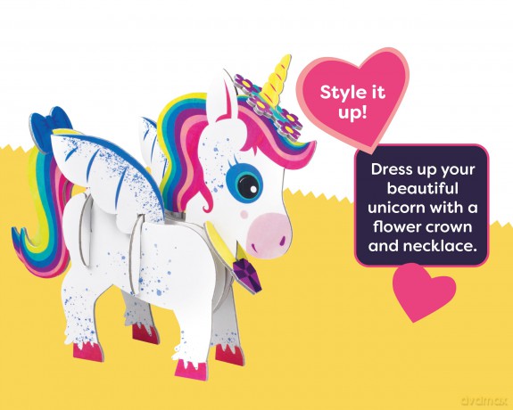 Build Your Own Magical Unicorn - Comes with Accessories and Trinket Chest! - Eco Friendly Cardboard Craft Kit - Ages 4+ [KSIĄŻKA]