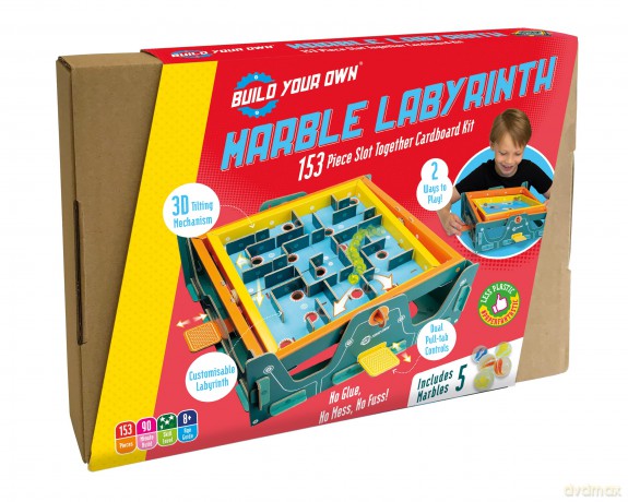 Build Your Own Marble Labyrinth - Classic Retro Toy - Eco Friendly Cardboard Craft Kit - Ages 8+ [KSIĄŻKA]