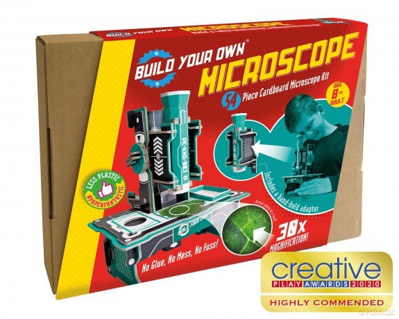 Build Your Own Microscope - x30 Powerful Magnification - Eco Friendly Cardboard Craft Kit - Ages 8+ [KSIĄŻKA]