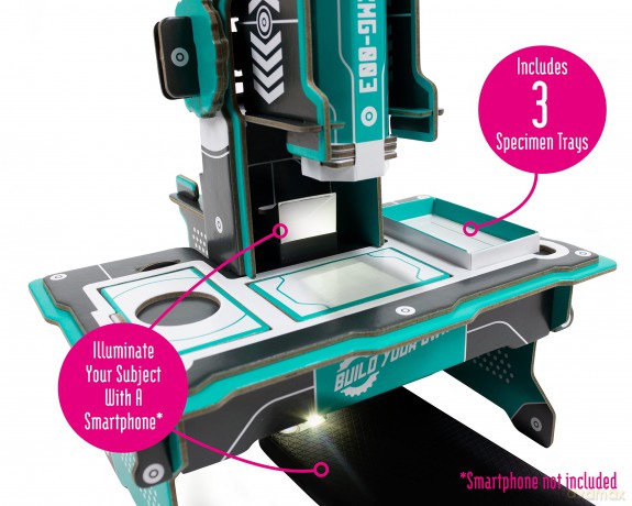 Build Your Own Microscope - x30 Powerful Magnification - Eco Friendly Cardboard Craft Kit - Ages 8+ [KSIĄŻKA]