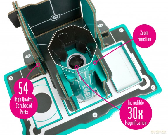 Build Your Own Microscope - x30 Powerful Magnification - Eco Friendly Cardboard Craft Kit - Ages 8+ [KSIĄŻKA]