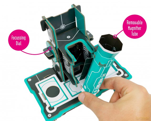Build Your Own Microscope - x30 Powerful Magnification - Eco Friendly Cardboard Craft Kit - Ages 8+ [KSIĄŻKA]